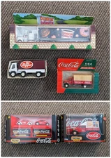 (5) Collectible Trucks Dunkin Donuts, Coca Cola, Dr Pepper Die-cast Metal NIB