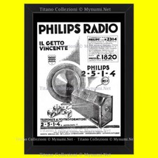 Anni '20  * Pubblicità Originale "Philips Radio, Il getto vincente Philips 2-5-1