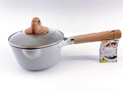 Masterclass Cookware Premium Collection 1.5-qt- 6.5 In Saucepan with lid Beige