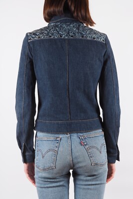 KENZO Jeans Vintage Women's Blue Zip Denim Jean Jacket size 36 Y2K