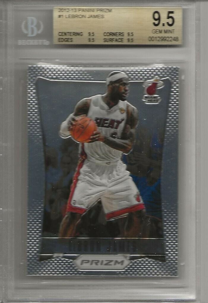 Lot Detail - 2012-13 Panini Prizms Gold #1 LeBron James (#08/10) - BGS GEM  MINT 9.5