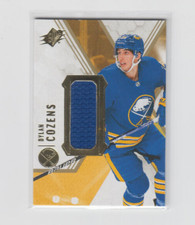 21/22 UD SPX Buffalo Sabres Dylan Cozens Game-Used Jersey card #24