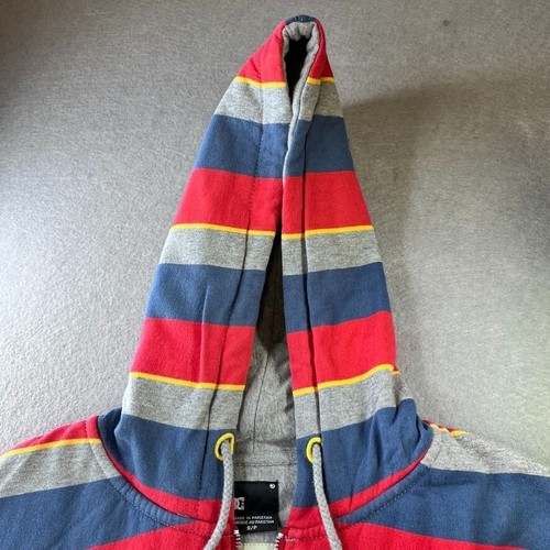 DC Shoes Full ZIp Hoodie Size S Red, Blue, Gray, Fully Lined Skater Pockets - 第 7/16 張圖片