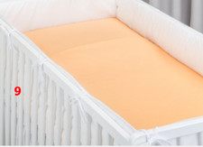 Image of 2 pc cot bed bedding set nursery baby 100% cotton covers GREY PINK YELLOW BLUE
