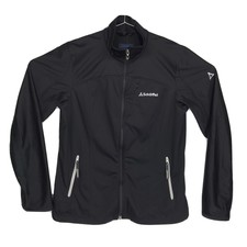 Womens Us 12 (uk 16) Black Schoffel Zip Up Soft Shell Jacket Windbreaker Coat