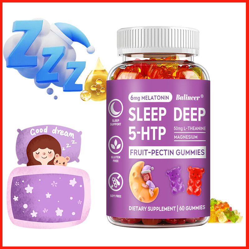 Sleep Aid Night Aid Insomnio Suplemento para dormir 5-HTP gomitas naturales