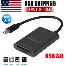 USB C to SD Card Reader Writer OTG Adapter USB 3.0 Micro SD Memory Card Reader