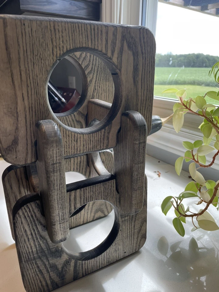 Portabotellas de vino de madera Foto 3 de 4