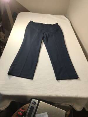 Louis Raphael Pants 36 X 29 Men s Dress Slacks Dark Blue, Buttoned Back Pockets,