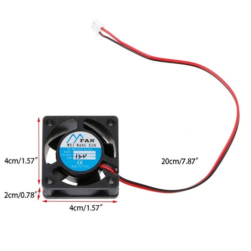 40mm Silent Cooling Fan 12V 2Pin 4020 DC Brushless Quiet for PC Computer Case - Picture 6 of 9