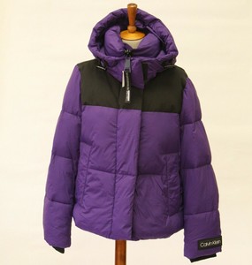 calvin klein purple puffer jacket