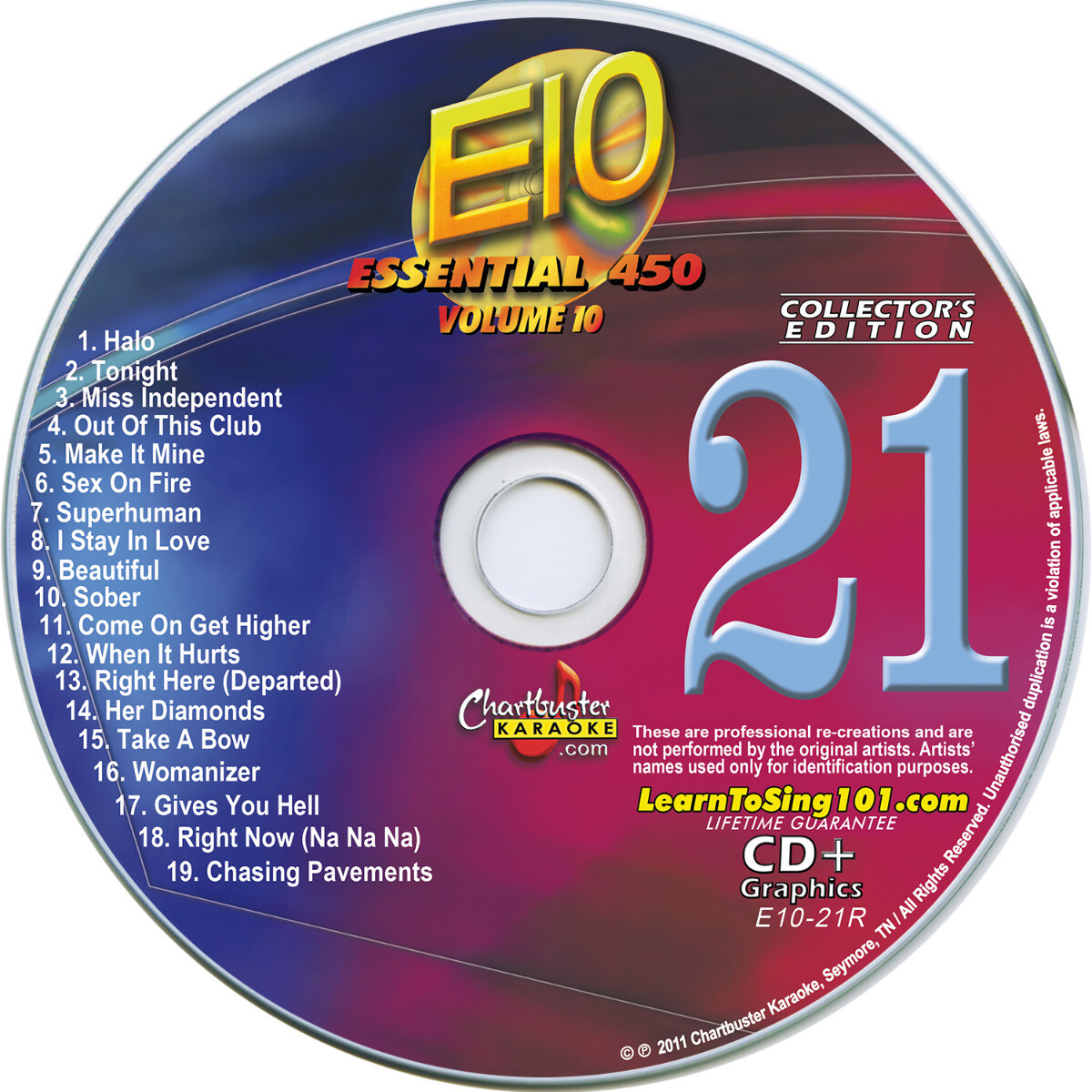 CHARTBUSTER ESSENTIAL KARAOKE CD+G CBE-10 Disc-21 Rihanna,Ne