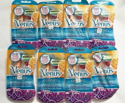 Gillette Venus Embrace & Jetables 5 Blades Disposable Razors 8 packs  16 Razor
