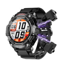 Smart Watch 2 in 1 Bluetooth Music Watch with Earphones Sports Fitness Tracker