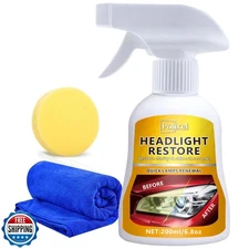 POLIXEL Headlight Restoration Kit - Headlamp Cleaner Spray Instant Restores O