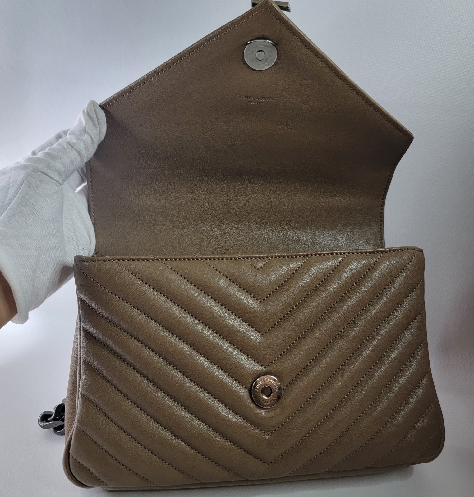 Borsa a tracolla SAINT LAURENT YSL College 2 vie in pelle