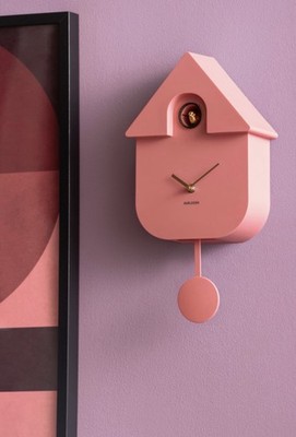 Wall Clock Modern Cuckoo Oro Kuckucksuhr Rose tan