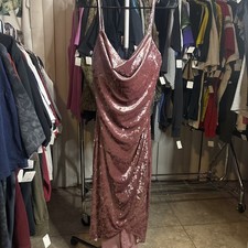 GUESS Women's Velvet Cowl Neck Dress, Size 12