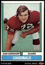 1974 Topps #32 Dan Dierdorf ONE Cardinals-FB HOF VARIATION Michigan 4 - VG/EX