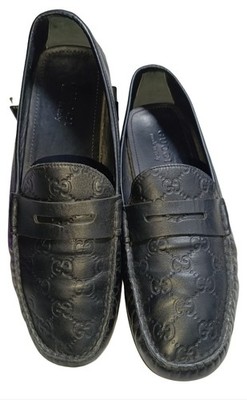 Gucci Guccissima Black Leather Penny Loafers Mens 12 G Gucci Men main image 3