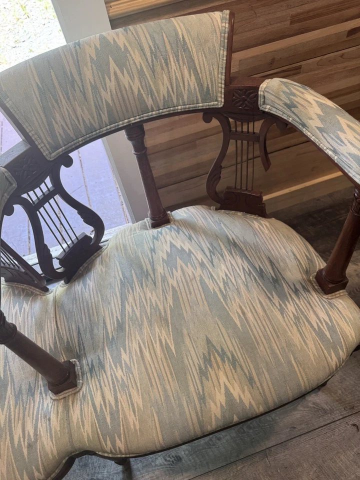 62247 RARO Antiguo Victoriano Sofá Sofá Silla Foto 4 de 4