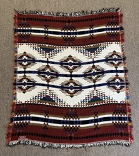 VTG The Northwest Company Woven Throw Blanket 40x48" Aztec Western Geometric USA