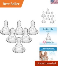 Soft Silicone Preemie Nipple 6-Pack by Dr. Brown  s - Ideal for Sensitive Infants