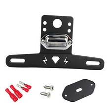 UTV Plastic License Plate Holder with LED Light Street Legal Compatible with