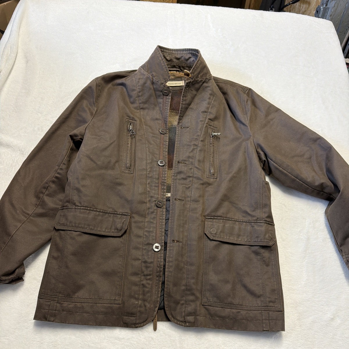 Barncoat  Dakota Grizzly Extra Large Brown Button And Zip