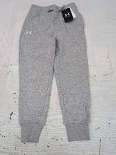 Under Armour Girls Rival Fleece Joggers Size Youth SM Grey Heather AM15