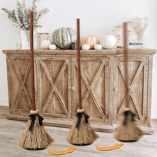 Floating Witch Broom Halloween Decor Animated Moving Broomstick Magic Party