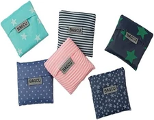 6-Pack Reusable Cloth Tote Bags – Foldable, Eco-Friendly, Large