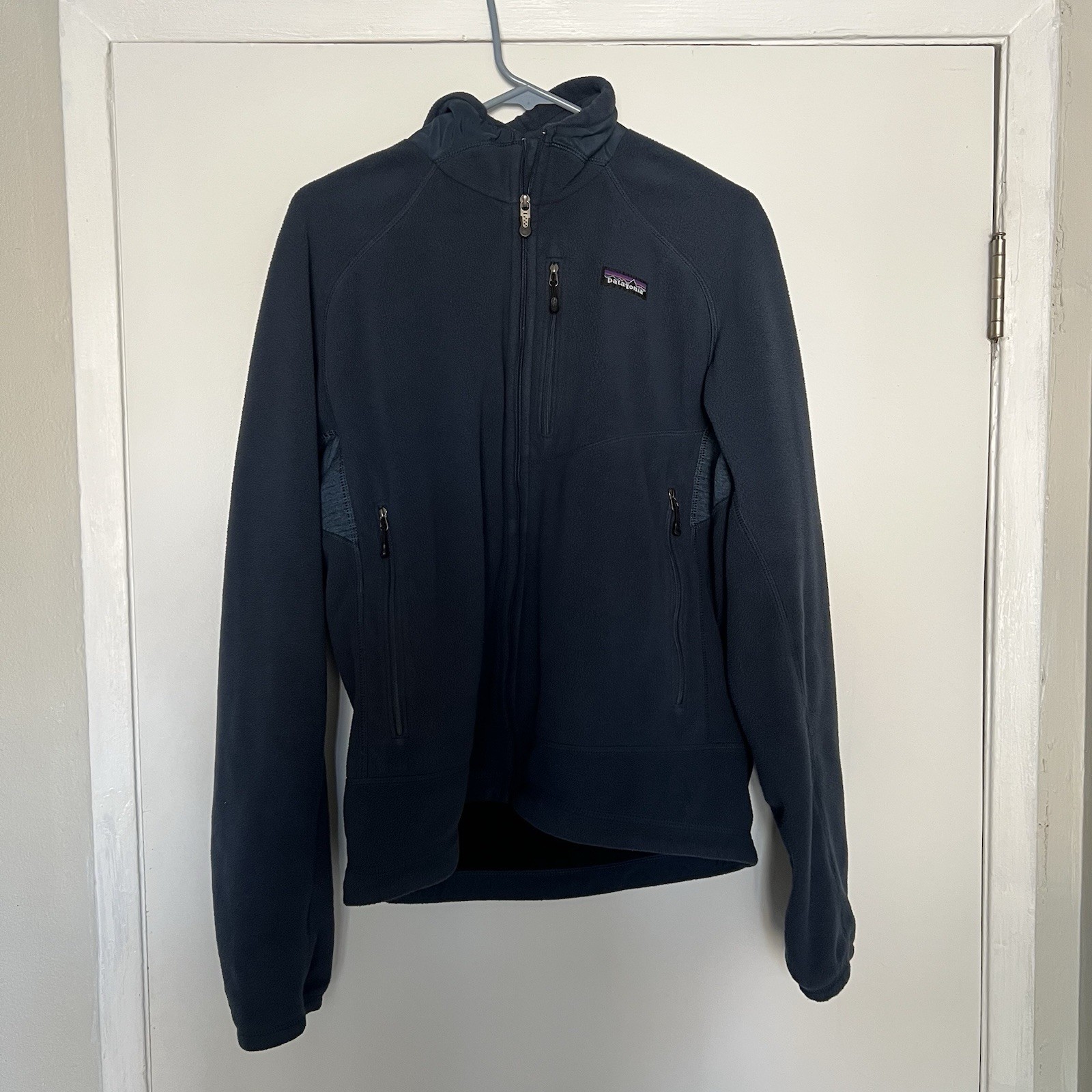 Patagonia Fleece Jacket Mens Navy Blue Full Zip Outdoor Hiking