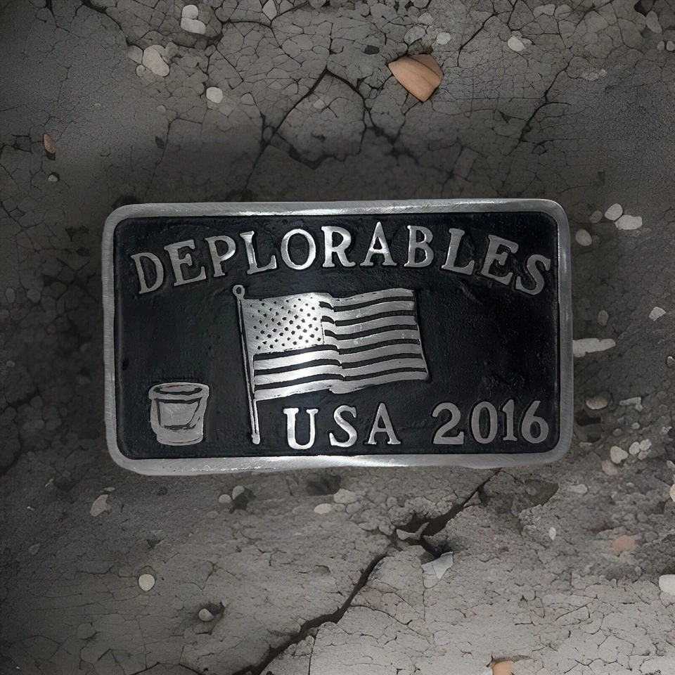 Vintage Cast Aluminum DEPLORABLES USA 2016 Rare Car Club Plaque Collectable - Image 4 of 4