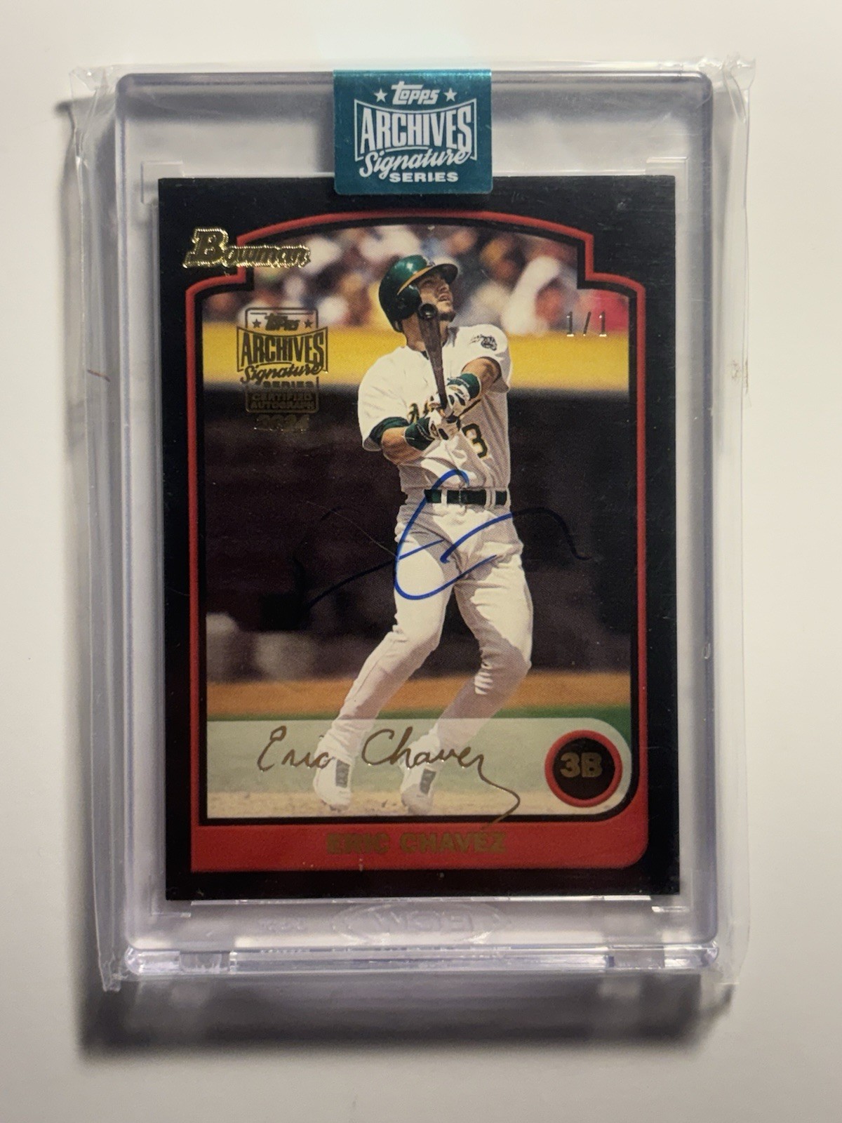 2024 Topps Archives Signature Eric Chavez Auto 1/1 2003 Bowman Oakland A’s
