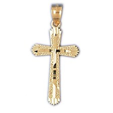 Cross Charm Pendant 14k Gold