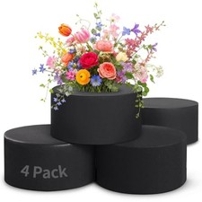 Reusable Floral Foam Round Blocks, Black, 3 Inch, for Artificial and Dried Fl...