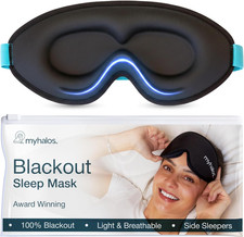 Sleep Mask 3D Blackout Eye Mask for Women Men, Side Sleepers, Zero Pressur