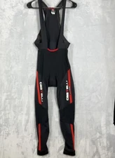 Castelli Mens Racing Rosso Corsa Cycling Thermal Bib Tights Pants XL Black