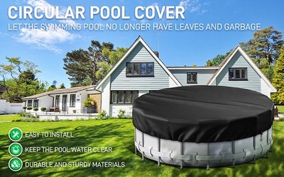 Round Winter Pool Cover Safety Heavy Duty Swimming Cover for Above Ground Pool