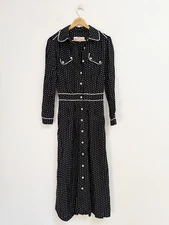 Designer A.P.C x Jessica Ogden Size 8 36 FR Polka Dot Midi Women's Dress