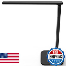 Lampat dimmbare LED Schreibtischlampe, 4 Beleuchtungsmodi, 5-stufiger Dimmer, USB-Ladung