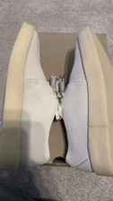 Clarks Originals Desert Trek White Suede Leather Cup Shoes, Size 9