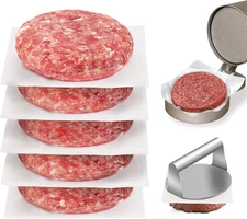 BYKITCHEN Parchment Paper Squares, Set of 300, 6 X 6 Inch Hamburger Patty Paper,