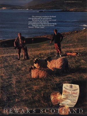 1991 Dewars White Label: Summer Evening Scotland Vintage Print Ad