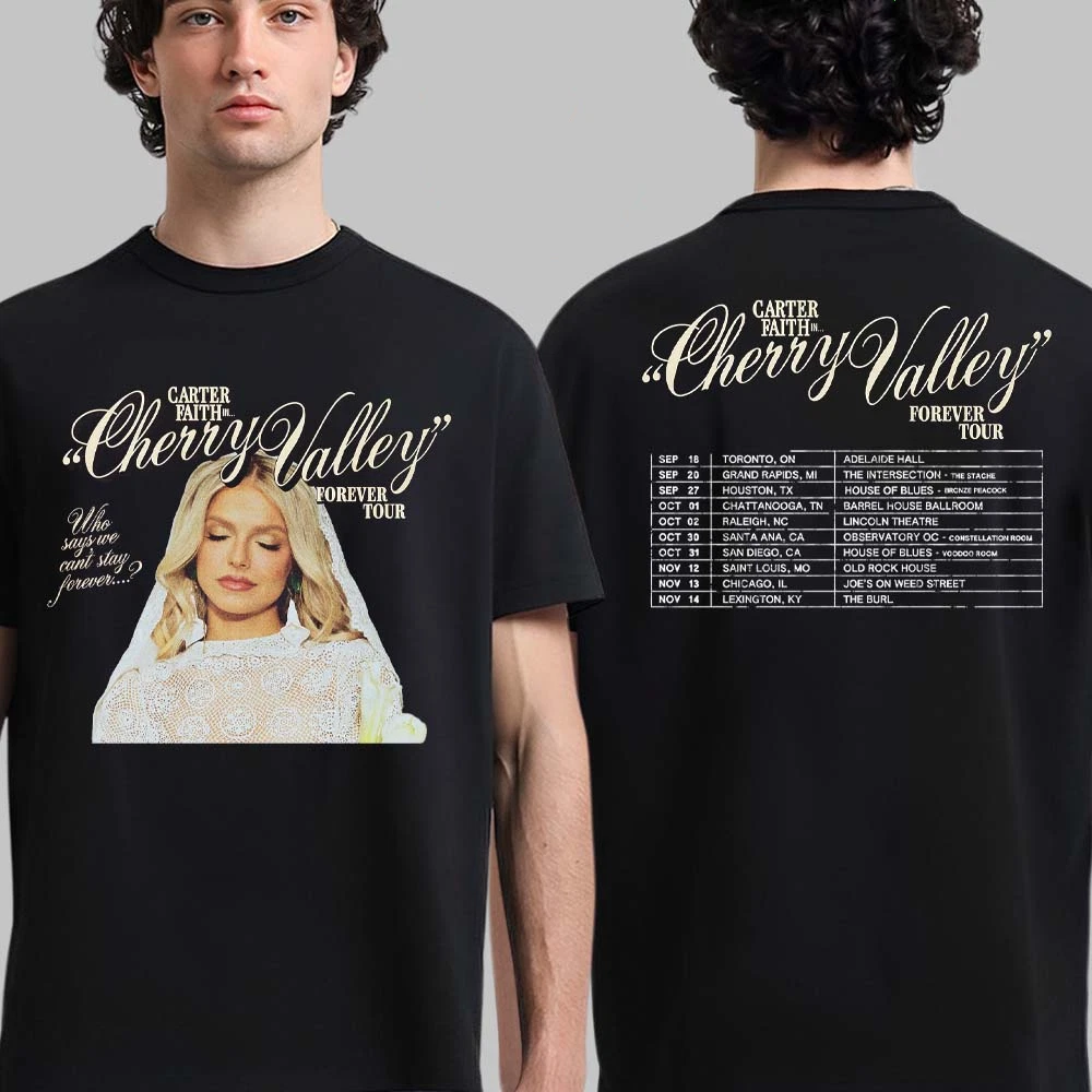 Carter Faith Cherry Valley Forever Tour 2026 Two-Sided T-Shirt