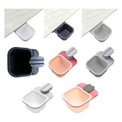 Space Saving Black Rotatable Waste Container Garbage Bin For Desk Or Kitchen