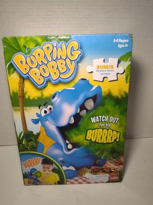 Goliath Burping Bobby Feed The Hippo Board Game Complete Except Puzzle Tested