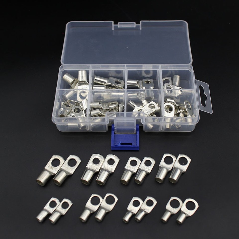 Threaded Copper Connecters Copper Electrical Terminal Connectors Ring Durable Crimp Connectors ...