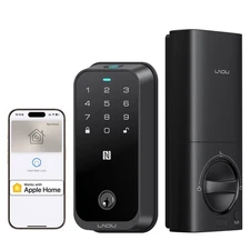 Smart Lock HK01, Keyless Entry Door Lock with Apple Home Key, Fingerprint Dea...